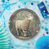 Eleganter Hintergrund der Schaflavendel Pappteller (Party)