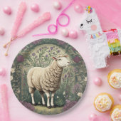 Eleganter Hintergrund der Schaflavendel Pappteller (Party)