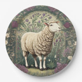 Eleganter Hintergrund der Schaflavendel Pappteller (Vorderseite)