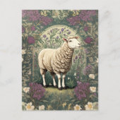 Eleganter Hintergrund der Schaflavendel Postkarte (Vorderseite)