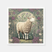 Eleganter Hintergrund der Schaflavendel Serviette (Vorderseite)