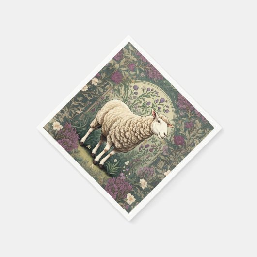 Eleganter Hintergrund der Schaflavendel Serviette (Ecke)