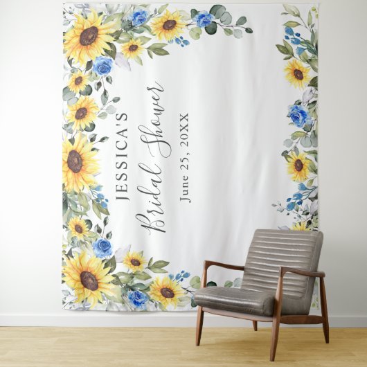 Eleganter Hintergrund des Eukalyptus-Brautparty-Fo Wandteppich (Beispiel)