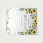 Eleganter Hintergrund des Eukalyptus-Brautparty-Fo Wandteppich (Vorderseite (Horizontal))