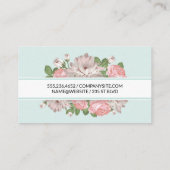 Eleganter Hintergrund für Blume Visitenkarte (Rückseite)