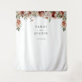 Eleganter Hintergrund für botanische Hochzeiten im Wandteppich (Vorderseite)