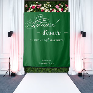 Eleganter Hintergrund für das Abendessen mit grüne Wandteppich