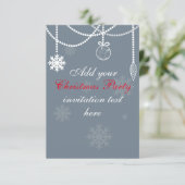 Eleganter Hintergrund für die Weihnachtsfeier-Part Einladung (Stehend Vorderseite)