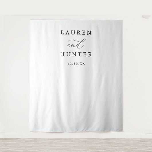 Eleganter Hintergrund für kalligraphische Hochzeit Wandteppich (Vorderseite)