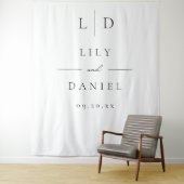 Eleganter Hintergrund für Minimalistisches Monogra Wandteppich (Beispiel)