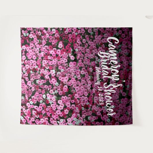 Eleganter Hintergrund für rosa Brautparty Wandteppich (Vorderseite (Horizontal))