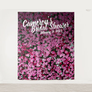 Eleganter Hintergrund für rosa Brautparty Wandteppich