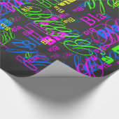 Eleganter Hintergrund für Schwarzweißfaser-Printme Geschenkpapier (Ecke)