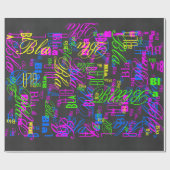 Eleganter Hintergrund für Schwarzweißfaser-Printme Geschenkpapier (Flach)