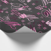 Eleganter Hintergrund für Schwarzweißfaser-Printme Geschenkpapier (Ecke)