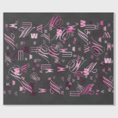 Eleganter Hintergrund für Schwarzweißfaser-Printme Geschenkpapier (Flach)