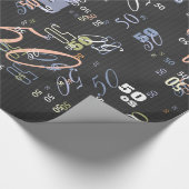 Eleganter Hintergrund für Schwarzweißfaser-Printme Geschenkpapier (Ecke)