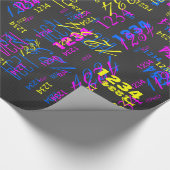 Eleganter Hintergrund für Schwarzweißfaser-Printme Geschenkpapier (Ecke)