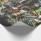 Eleganter Hintergrund für Schwarzweißfaser-Printme Geschenkpapier (Ecke)