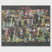 Eleganter Hintergrund für Schwarzweißfaser-Printme Geschenkpapier (Flach)