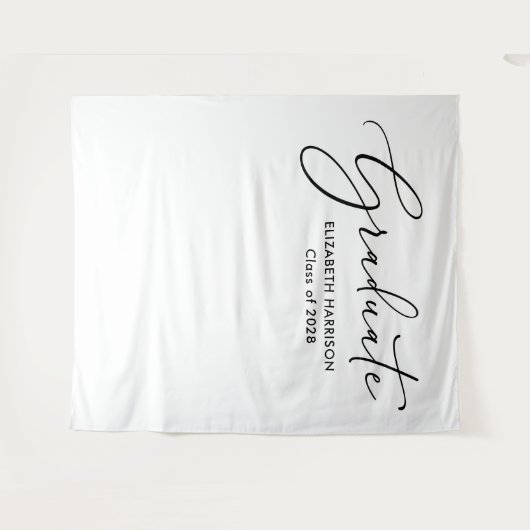 Eleganter Hintergrund für weißen Abschluss Wandteppich (Vorderseite (Horizontal))