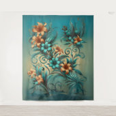 Eleganter Hintergrund tropischer Hochzeiten Wandteppich (Vorderseite)