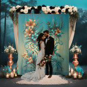 Eleganter Hintergrund tropischer Hochzeiten Wandteppich