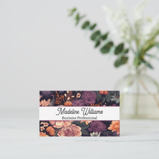 Eleganter Hintergrund Visitenkarte (Stehend Vorderseite)