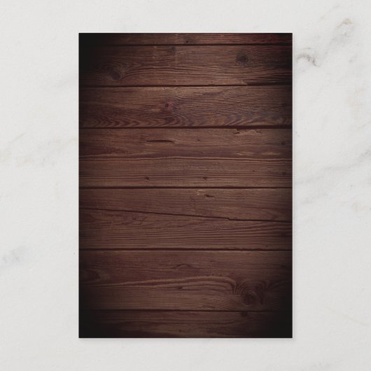 Eleganter Hirschherz Rustikaler Empfang Begleitkarte (Rückseite)