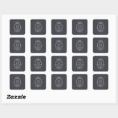 Eleganter Hochzeit Monogramm Aufkleber (Blatt)