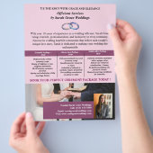 Eleganter Hochzeitoffizieller Flyer (Hand)