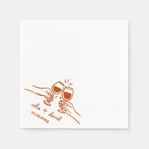 Eleganter Hochzeits-Cocktail Serviette