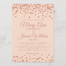 Eleganter Hochzeits-Rosen-GoldGlitzerConfetti
