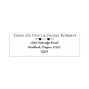 Eleganter Hochzeits-Rücksendeadress-Stempel in Sch Permastempel