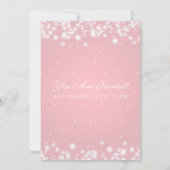 Eleganter Hochzeits-Winter-Schein erröten Einladung (Rückseite)