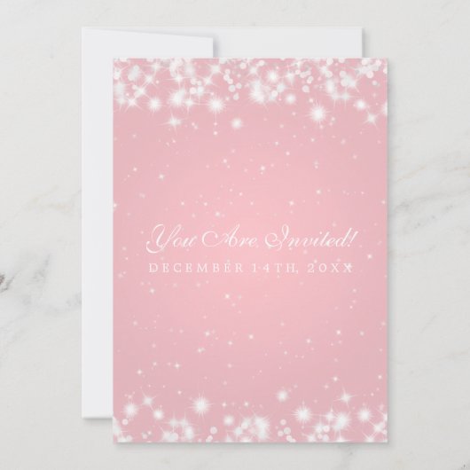 Eleganter Hochzeits-Winter-Schein erröten Einladung (Rückseite)