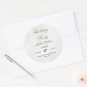 Eleganter Hochzeitsaufkleber Runder Aufkleber (Umschlag)