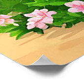 Eleganter Hochzeitsbogen mit Tauben Poster (Ecke)