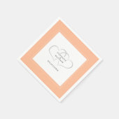 Eleganter Hochzeitscocktail mit romantischen Herze Serviette (Ecke)