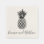 Eleganter Hochzeitscocktail Personalisiert Serviette (Vorderseite)