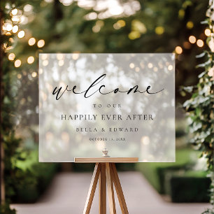 Eleganter Hochzeitsempfang Acrylschild