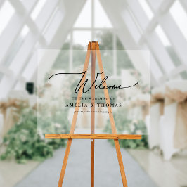 Eleganter Hochzeitsempfang Acrylschild