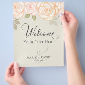 Eleganter Hochzeitsempfang Grün gestalten Flyer (Hand)