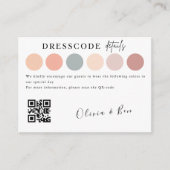 Eleganter Hochzeitsfarbenkennungscode Begleitkarte (Vorderseite)