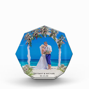 Eleganter Hochzeitsheim-Foto-Foto Fotoblock