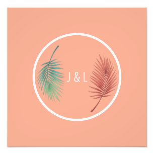 Eleganter Hochzeitsklassiker stilisiertes "J & L"  Fotodruck