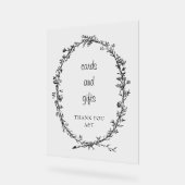 Eleganter Hochzeitskranz Acrylschild (Winkel)