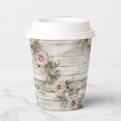 Eleganter Hochzeitspapier Pappbecher (Rückseite)