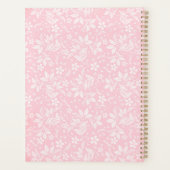 Eleganter Hochzeitsplaner Rosa Blume Planer (Rückseite)