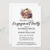 Eleganter Hochzeitsring, Engagement Einladung (Vorne/Hinten)